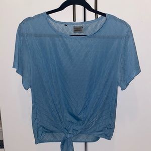 Gymshark Tie Front Mesh T-shirt